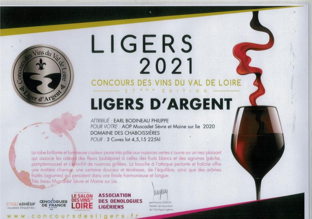 certification ligers d'argent 2021