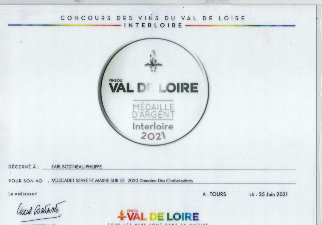 certification val de loire médaille d'argent